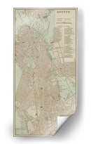 Mapa Teñido De Boston - Vision Studio | Cuadro decorativo de Canvas Lab