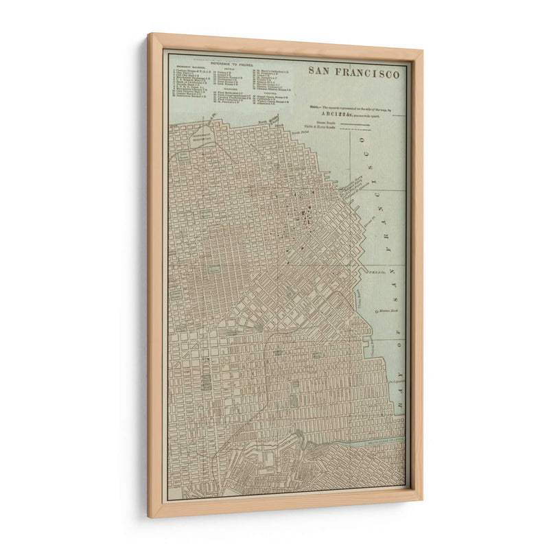 Mapa Teñido De San Francisco - Vision Studio | Cuadro decorativo de Canvas Lab