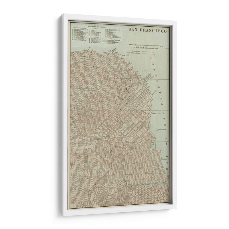 Mapa Teñido De San Francisco - Vision Studio | Cuadro decorativo de Canvas Lab