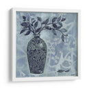 Jarrón Adornado Con Hojas De Índigo Ii - Norman Wyatt Jr. | Cuadro decorativo de Canvas Lab