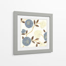Flores Azules Y Cremas En La Seda Ii - Norman Wyatt Jr. | Cuadro decorativo de Canvas Lab