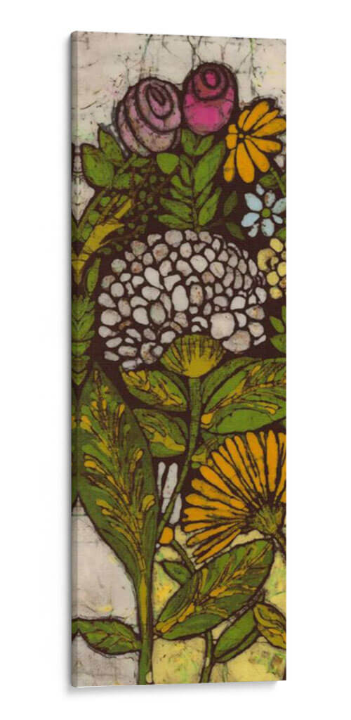 Panel De Flores Batik I - Andrea Davis | Cuadro decorativo de Canvas Lab
