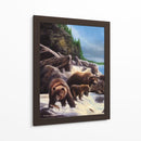 Grizzlies Por Falls - Kevin Daniel | Cuadro decorativo de Canvas Lab