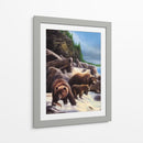 Grizzlies Por Falls - Kevin Daniel | Cuadro decorativo de Canvas Lab