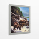 Grizzlies Por Falls - Kevin Daniel | Cuadro decorativo de Canvas Lab