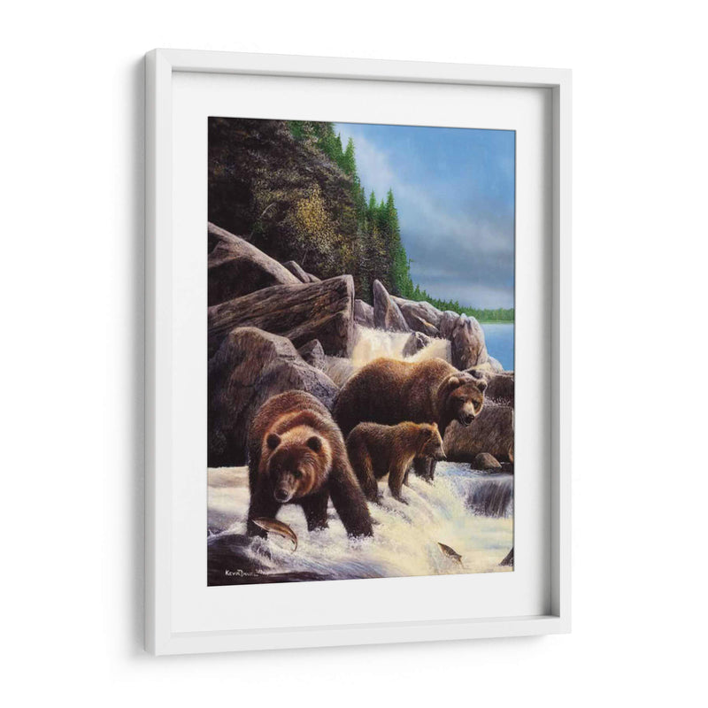 Grizzlies Por Falls - Kevin Daniel | Cuadro decorativo de Canvas Lab