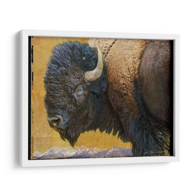 Bison Retrato Iii - Chris Vest | Cuadro decorativo de Canvas Lab