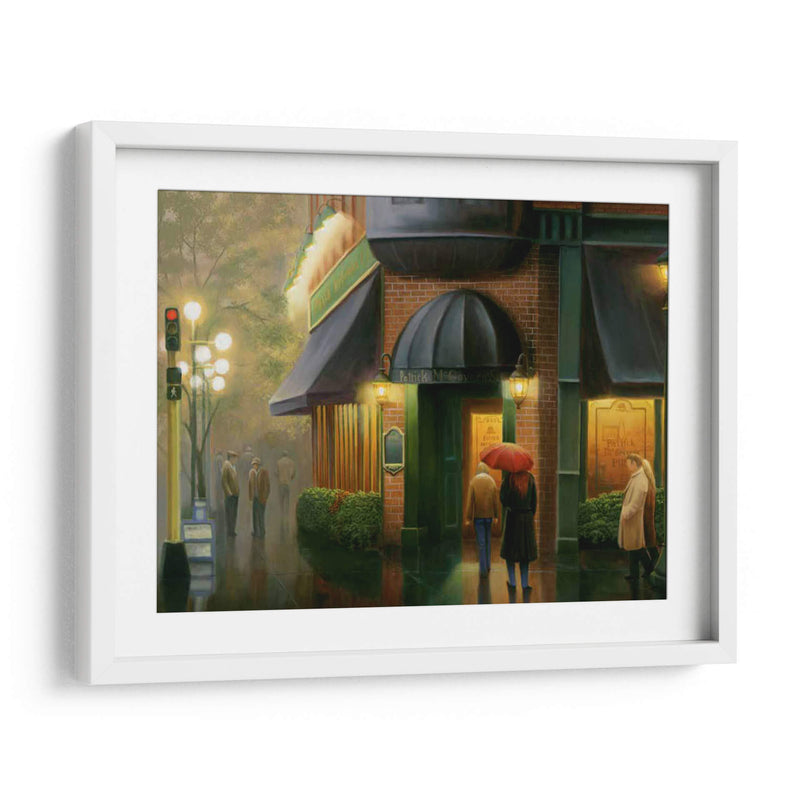 Pub Del Día Lluvioso - Leo Stans | Cuadro decorativo de Canvas Lab