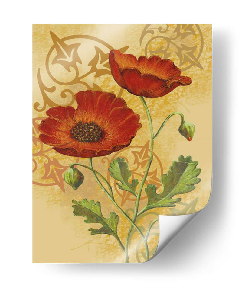 Amapolas En Oro I - Louise Max | Cuadro decorativo de Canvas Lab