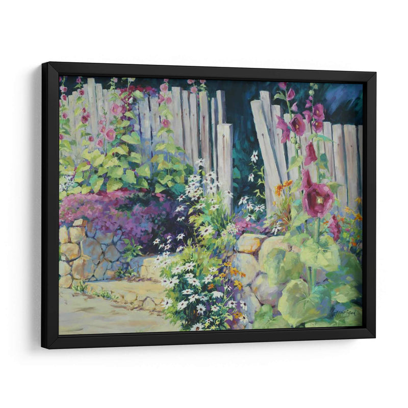 Hollyhock Garden - Julie G. Pollard | Cuadro decorativo de Canvas Lab