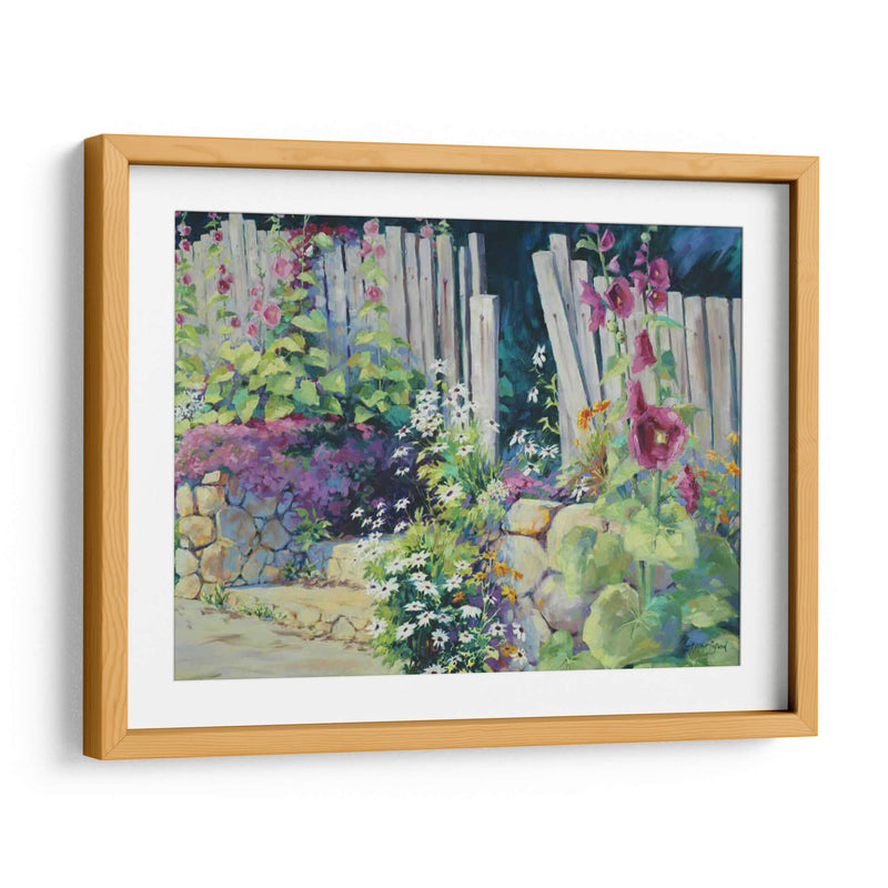 Hollyhock Garden - Julie G. Pollard | Cuadro decorativo de Canvas Lab