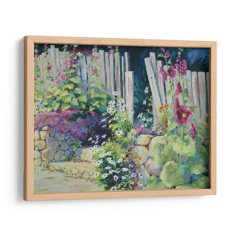 Hollyhock Garden - Julie G. Pollard | Cuadro decorativo de Canvas Lab