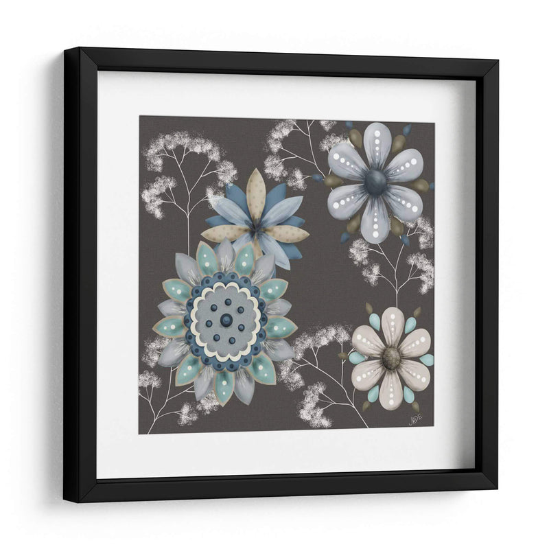 Floral Azul En Sepia Ii - Jade Reynolds | Cuadro decorativo de Canvas Lab