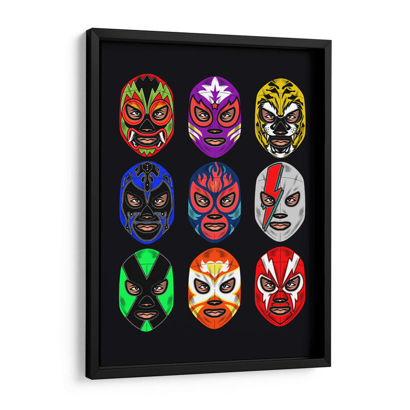 Máscaras Lucha Libre - Roge I. Luis | Cuadro decorativo de Canvas Lab