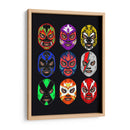 Máscaras Lucha Libre - Roge I. Luis | Cuadro decorativo de Canvas Lab