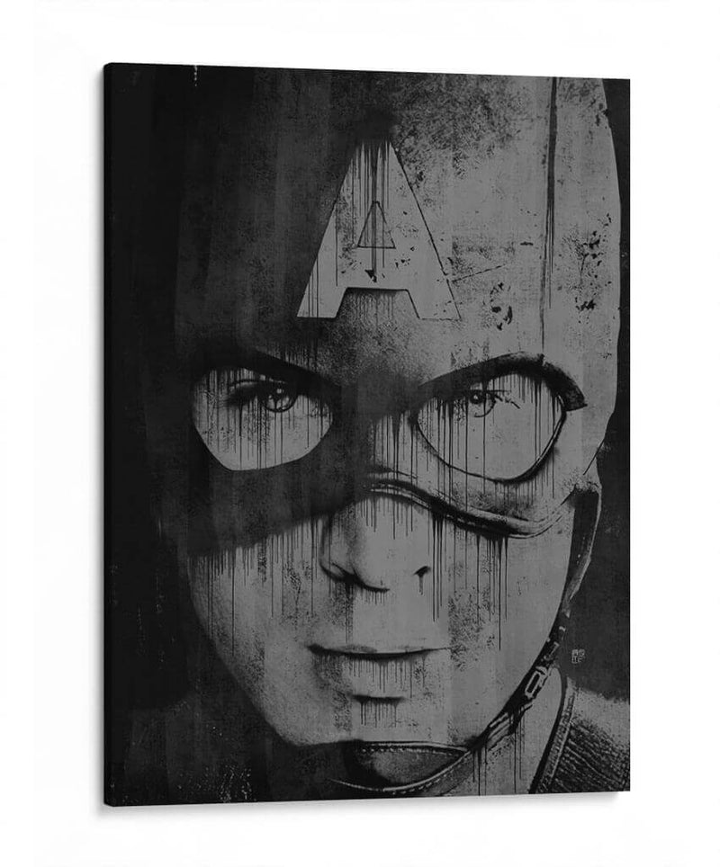 Cap America Drip - Dry Ink | Cuadro decorativo de Canvas Lab