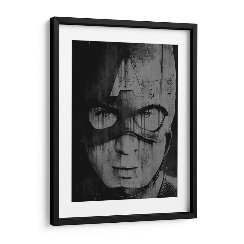 Cap America Drip - Dry Ink | Cuadro decorativo de Canvas Lab