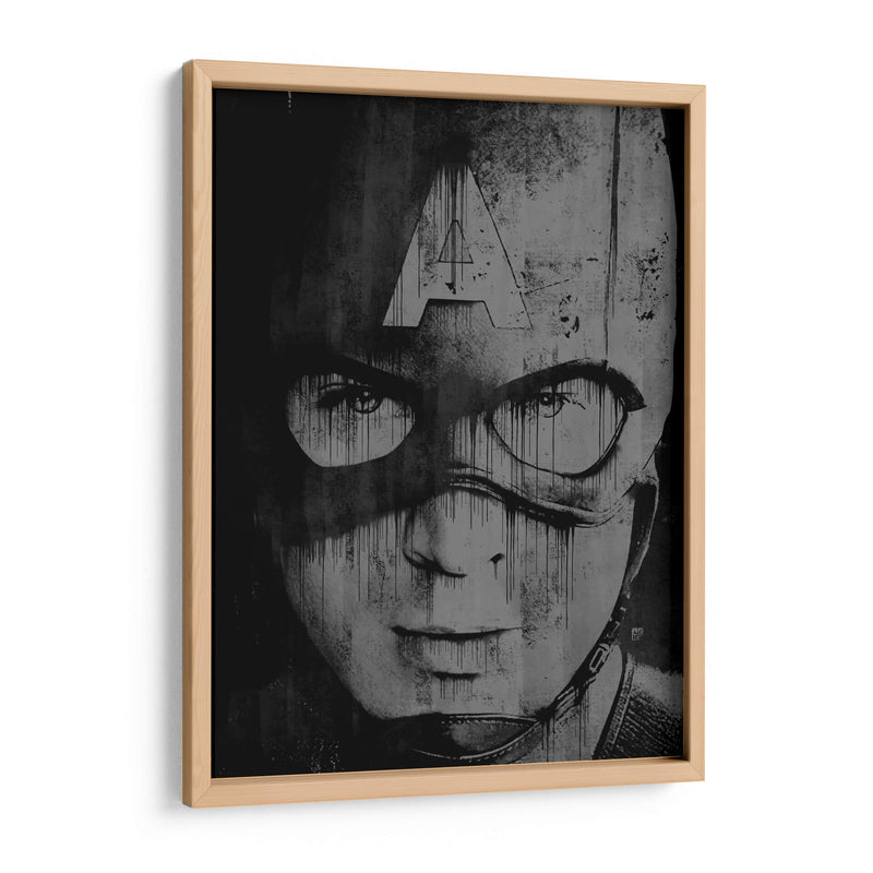 Cap America Drip - Dry Ink | Cuadro decorativo de Canvas Lab