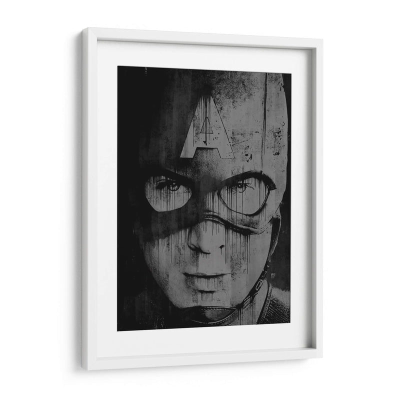 Cap America Drip - Dry Ink | Cuadro decorativo de Canvas Lab