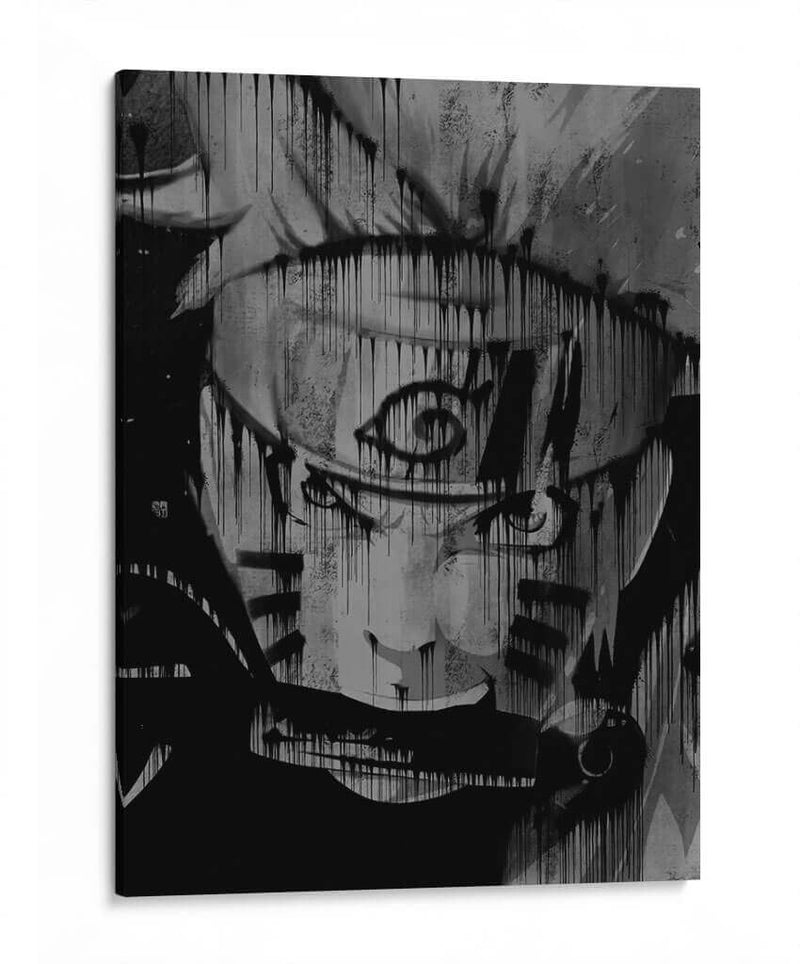Naruto Tailed Beast Mode Drip - Dry Ink | Cuadro decorativo de Canvas Lab