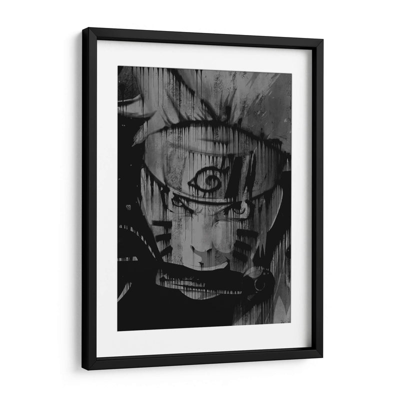 Naruto Tailed Beast Mode Drip - Dry Ink | Cuadro decorativo de Canvas Lab