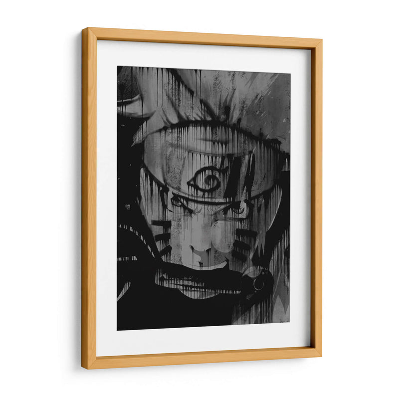 Naruto Tailed Beast Mode Drip - Dry Ink | Cuadro decorativo de Canvas Lab