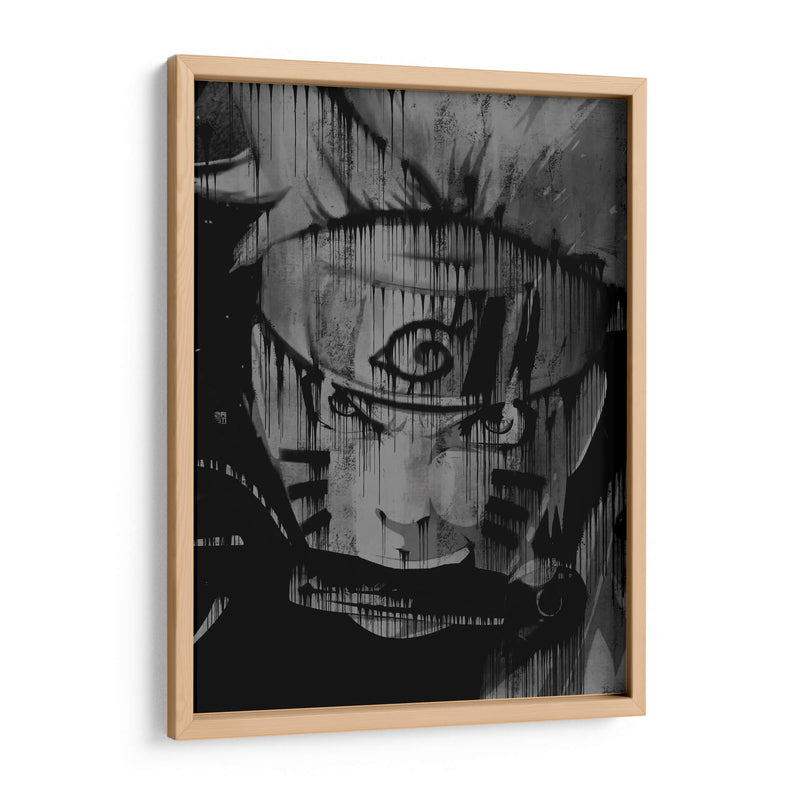 Naruto Tailed Beast Mode Drip - Dry Ink | Cuadro decorativo de Canvas Lab