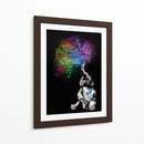 Baby Elephant Color Shower Black - Hue Art | Cuadro decorativo de Canvas Lab