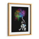 Baby Elephant Color Shower Black - Hue Art | Cuadro decorativo de Canvas Lab