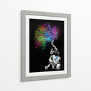 Baby Elephant Color Shower Black - Hue Art | Cuadro decorativo de Canvas Lab