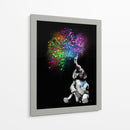 Baby Elephant Color Shower Black - Hue Art | Cuadro decorativo de Canvas Lab