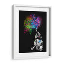 Baby Elephant Color Shower Black - Hue Art | Cuadro decorativo de Canvas Lab