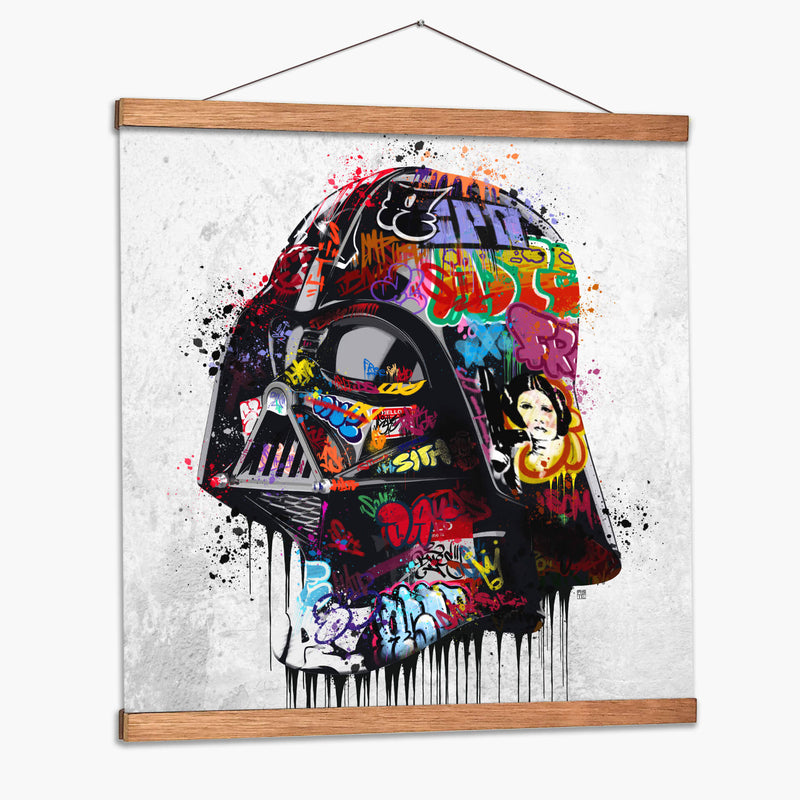 Vader Helmet Graffiti - David Aste | Cuadro decorativo de Canvas Lab