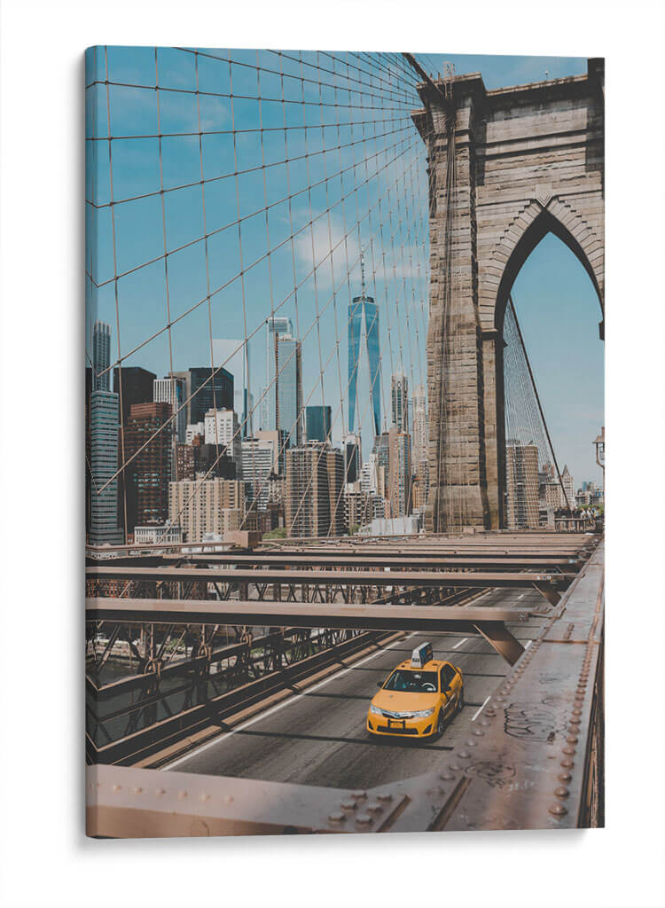 Taxi en Brooklyn | Cuadro decorativo de Canvas Lab