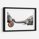 Elephant Flowers White - Hue Art | Cuadro decorativo de Canvas Lab