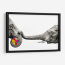 Elephant Flowers White - Hue Art | Cuadro decorativo de Canvas Lab