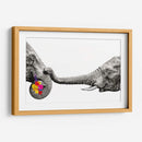 Elephant Flowers White - Hue Art | Cuadro decorativo de Canvas Lab