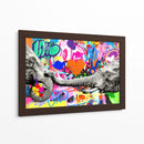 Elephant Flowers Graffiti - David Aste | Cuadro decorativo de Canvas Lab