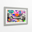 Elephant Flowers Graffiti - David Aste | Cuadro decorativo de Canvas Lab