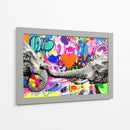 Elephant Flowers Graffiti - David Aste | Cuadro decorativo de Canvas Lab