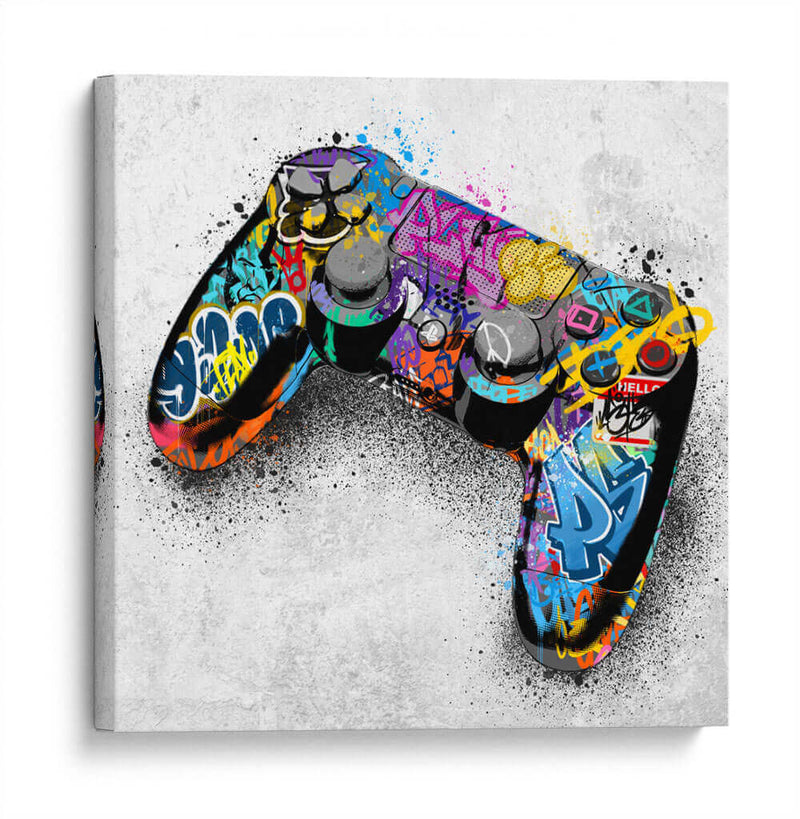 PS Controller Graffiti - David Aste | Cuadro decorativo de Canvas Lab