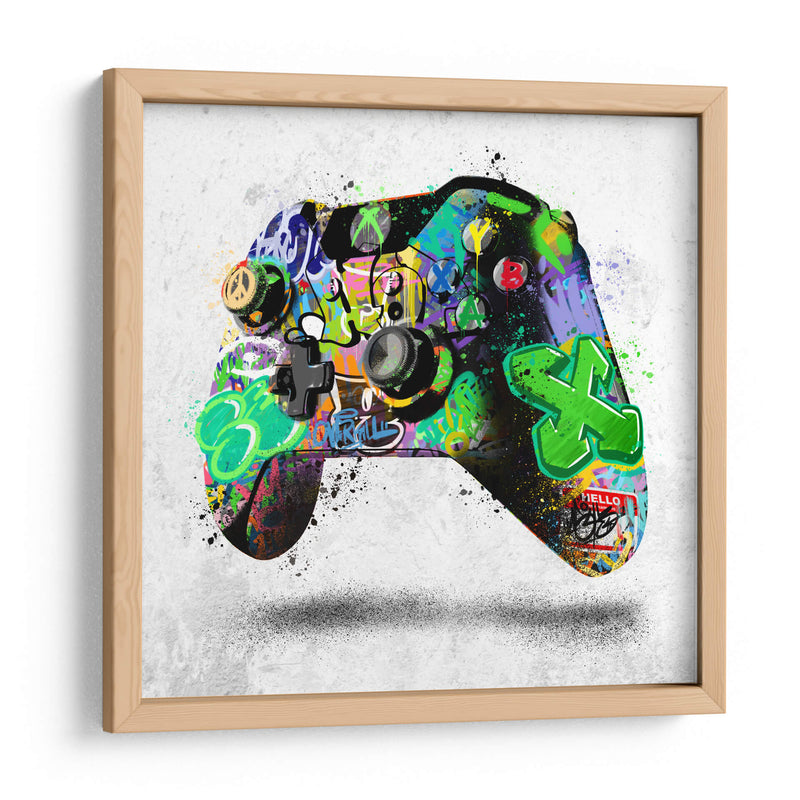 Xbox Controller Graffiti - David Aste | Cuadro decorativo de Canvas Lab