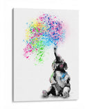 Baby Elephant Color Shower - Hue Art | Cuadro decorativo de Canvas Lab