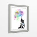 Baby Elephant Color Shower - Hue Art | Cuadro decorativo de Canvas Lab