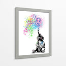 Baby Elephant Color Shower - Hue Art | Cuadro decorativo de Canvas Lab