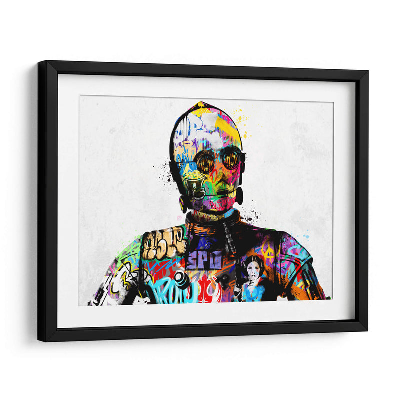 C3PO Graffiti - David Aste | Cuadro decorativo de Canvas Lab