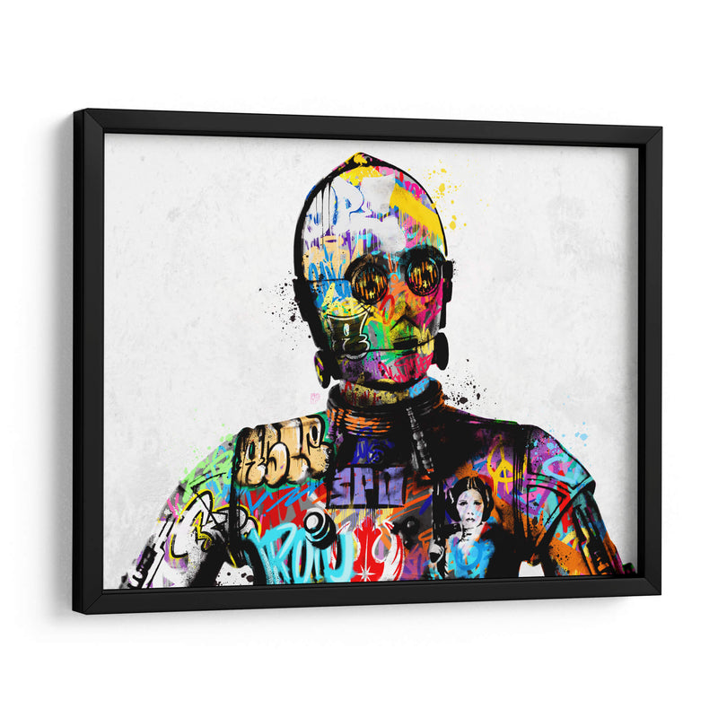 C3PO Graffiti - David Aste | Cuadro decorativo de Canvas Lab