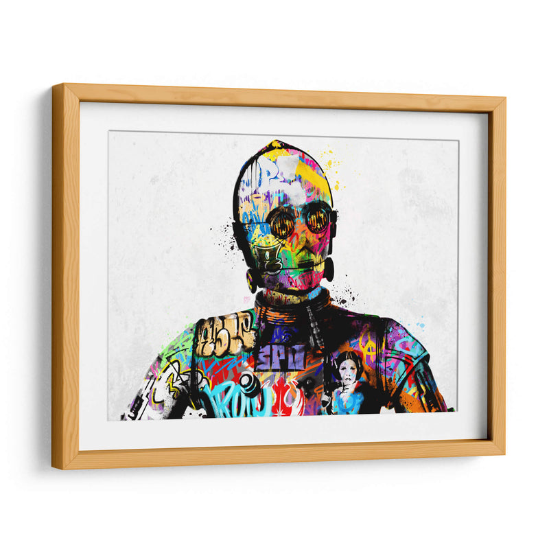 C3PO Graffiti - David Aste | Cuadro decorativo de Canvas Lab