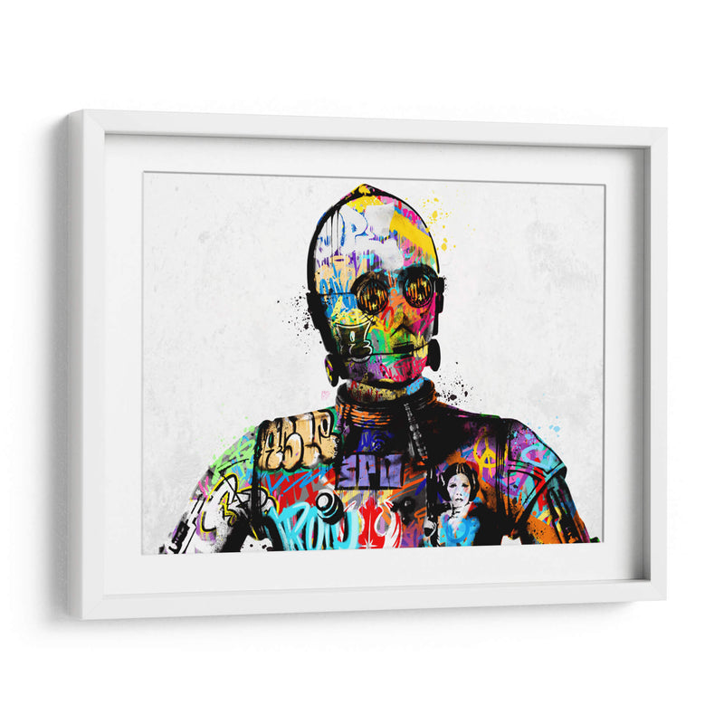 C3PO Graffiti - David Aste | Cuadro decorativo de Canvas Lab