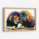 Familia de Leones Colorido - Hue Art | Cuadro decorativo de Canvas Lab